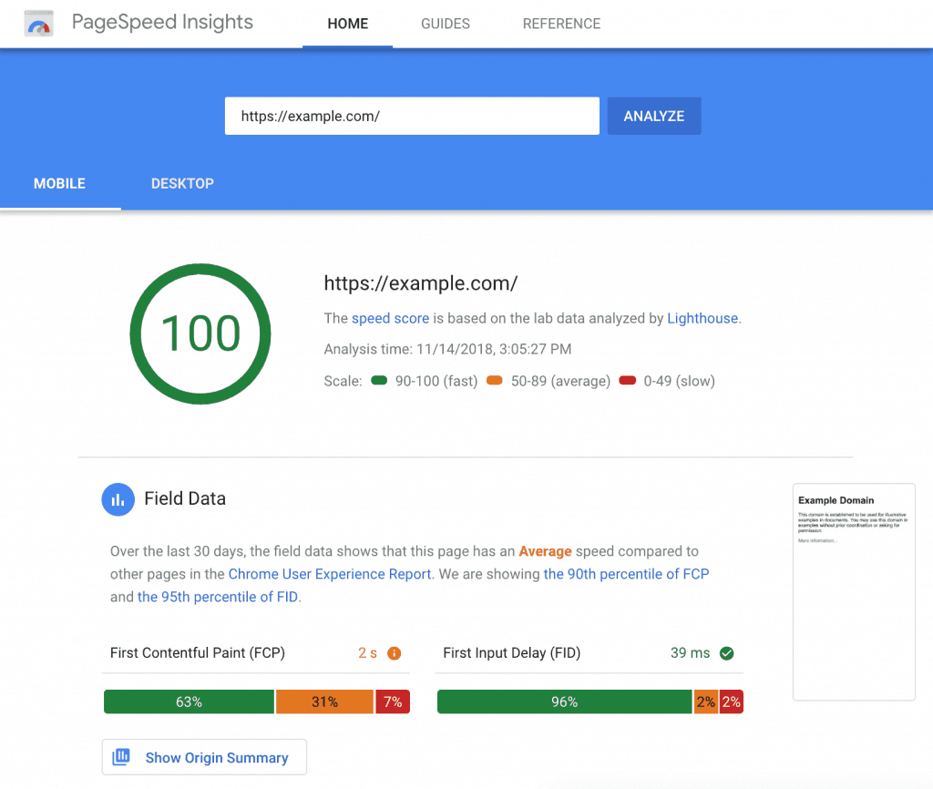 Google Page Speed Insights