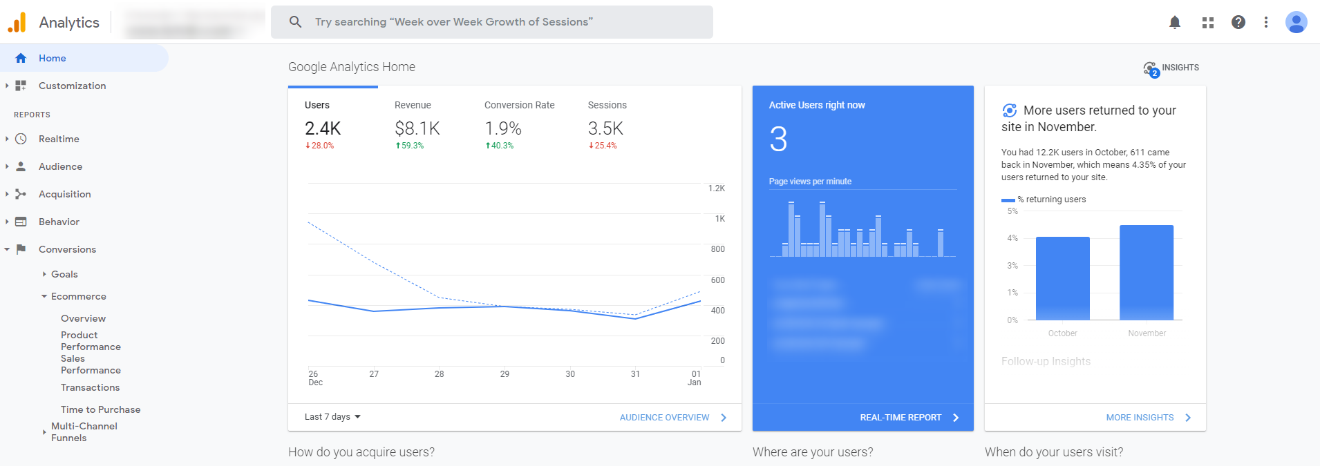 Google Analytics - Search engine optimization