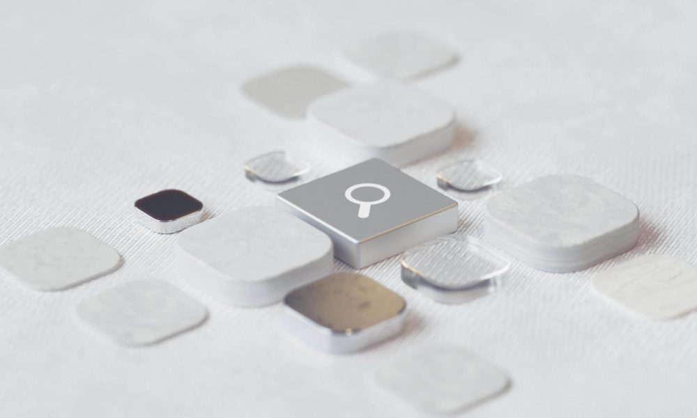 MarketingFuture_Image2.jpg Search icon among digital blocks, illustrating precision in future marketing strategies.